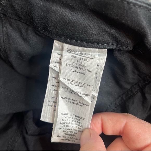 Good American Women's Size 16 Black Good Legs Coated Skinny Jean High Rise 28" - Picture 10 of 11